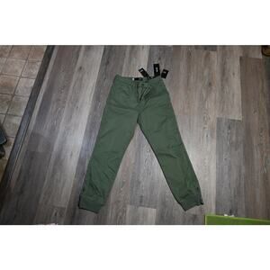 Kut From The Kloth Chris Jogger Pants Women’s 8 Green High Rise Zip Ankle NWT